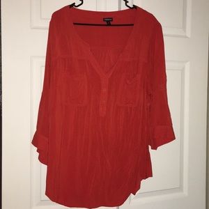Torrid flowy top orange